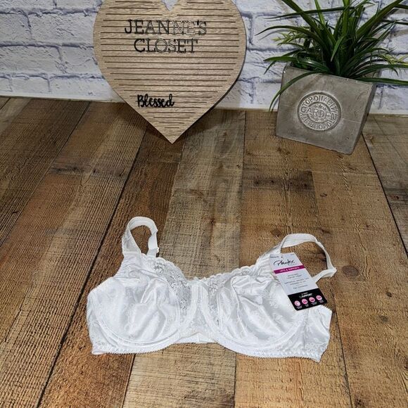 Playtex® Secrets® Lifts & Supports Full Figure Unlined Underwire Bra 4422 nwt - Picture 2 of 7